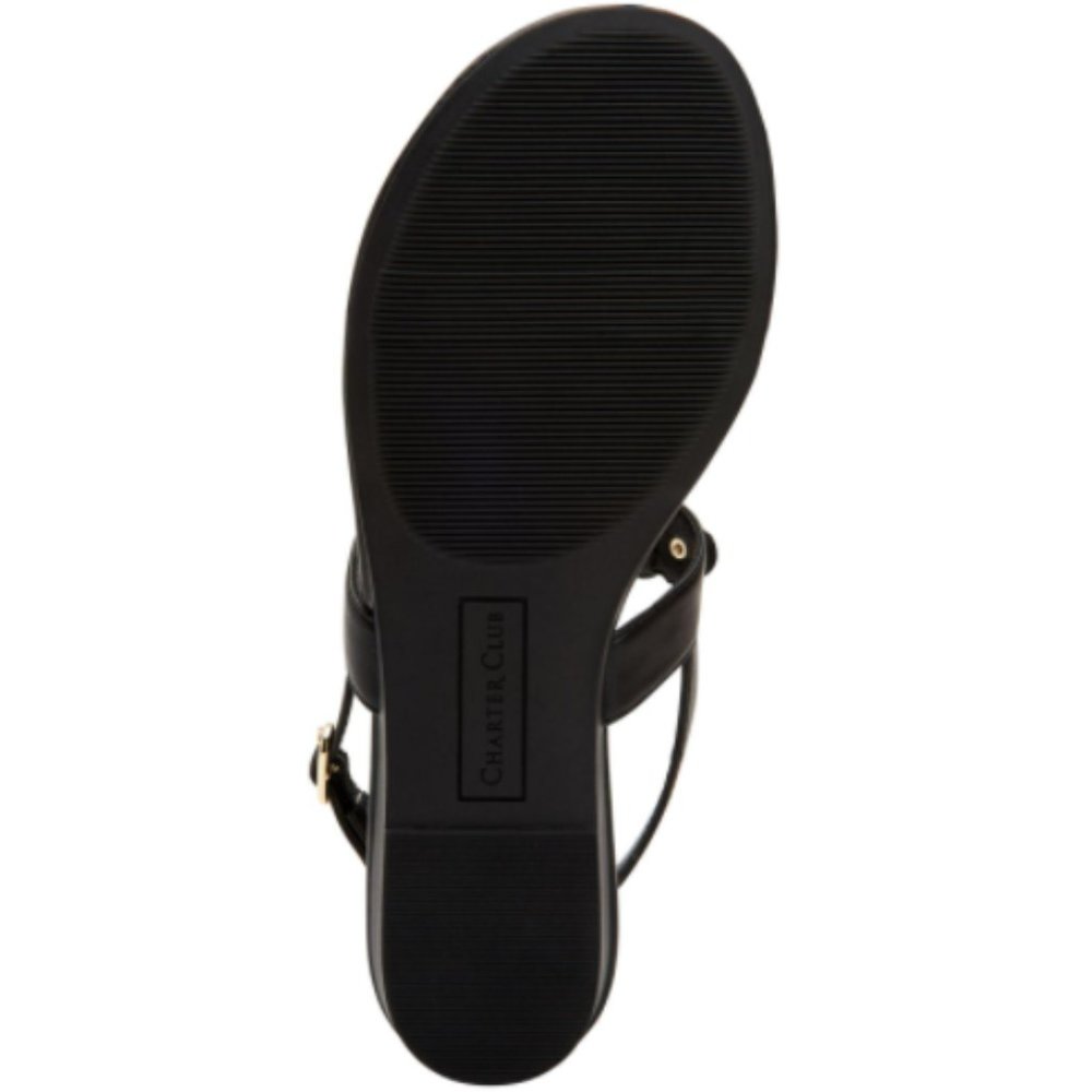 NIB Black Thong Sandals - Picture 3 of 8